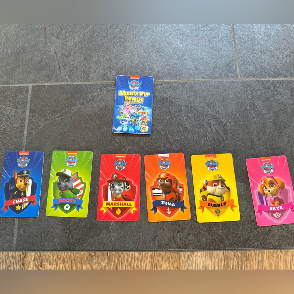Yoto Card Paw Patrol complete set plus Mighty Pup Power card